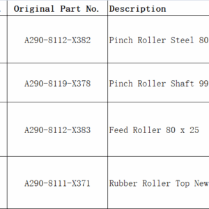 Pinch Roller A290-8112-X382 383 Shaft A290-8119-X378 Brake Roller A290-8111-X371 for Fanuc EDM Machine